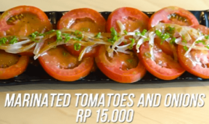 Kimukatsu Makanan Jepang Marinated Tomatoes And Onions
